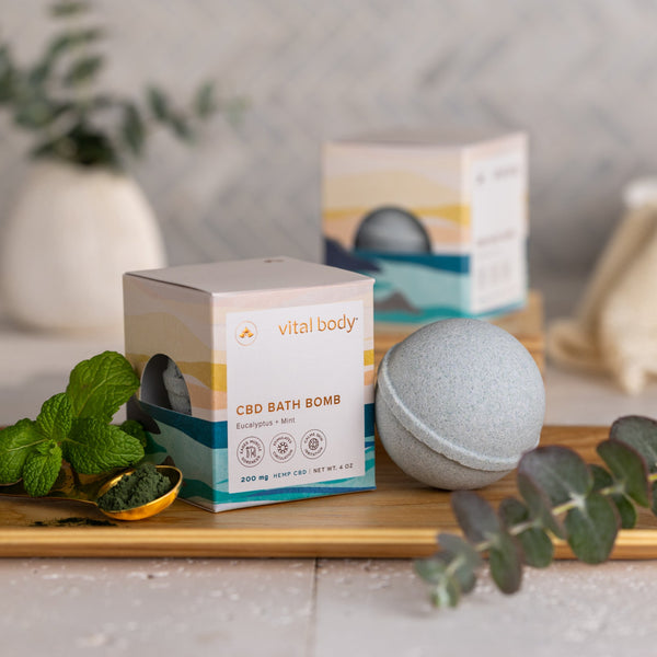 CBD Bath Bomb - Eucalyptus + Mint